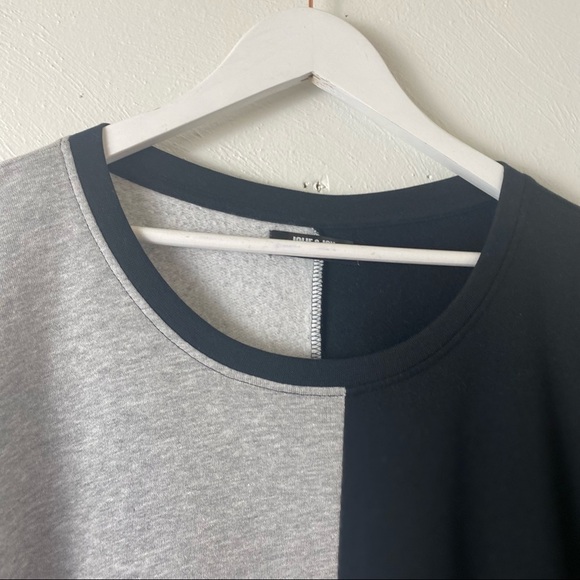 Jolie & Joy Women Black and Gray Color Block Light Weight Sweater. Sz 3X - Picture 4 of 14